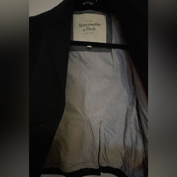 Abercrombie and Fitch Fitted Wool Blazer- Dark Blue- XS - Picture 6 of 6